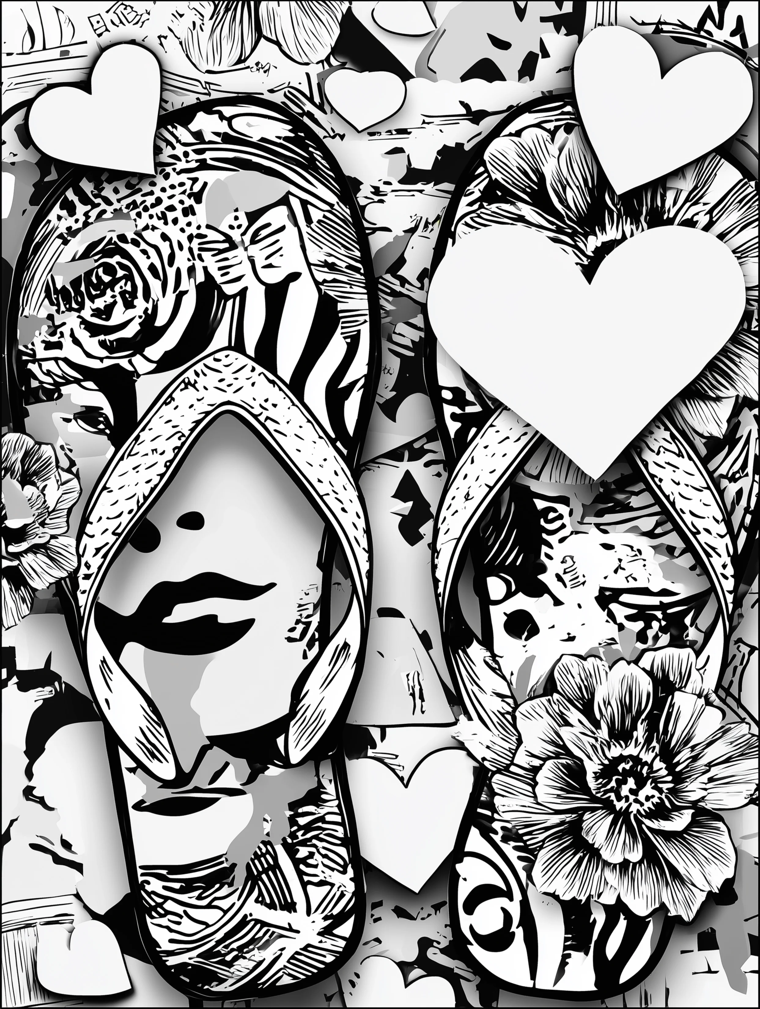 Free printable volleyball coloring page for adults featuring flip flops used for playing volleyball